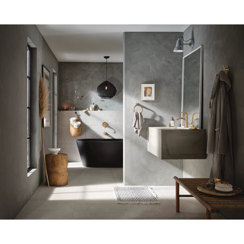 Robinet de baignoire mural à poignée simple avec bec 10 po Glyde, Gold