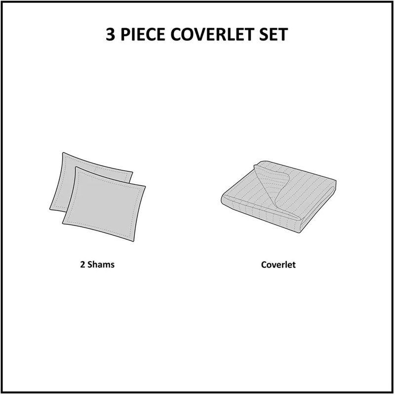 Ensembles de courtepointe réversible de qualité supérieure à imprimé patchwork gris traditionnel (deux ou trois pièces)
