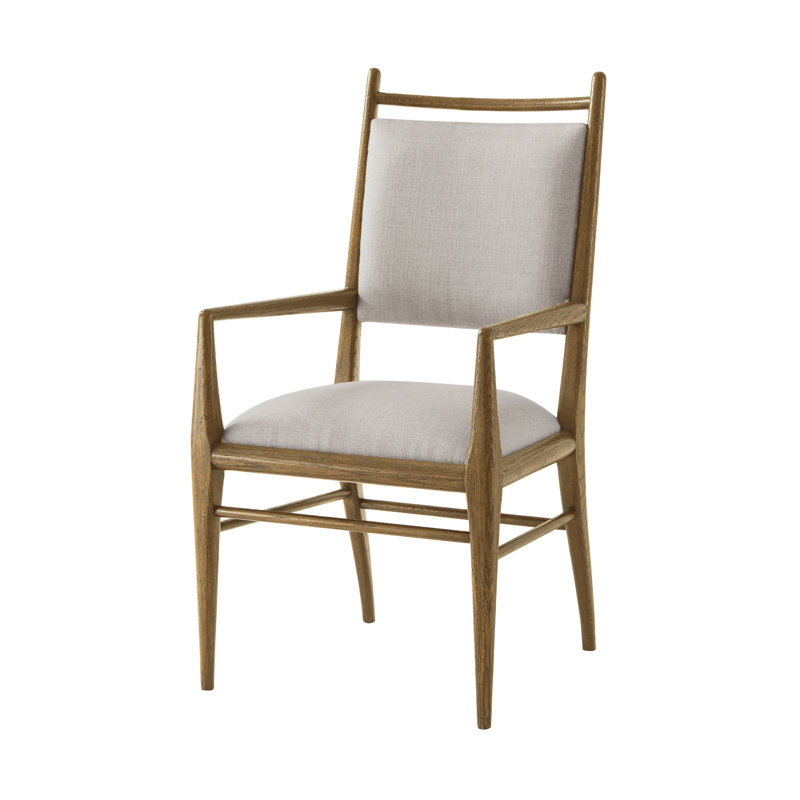 Nova 19.25'' H Upholstered Oak Armchair, Dawn