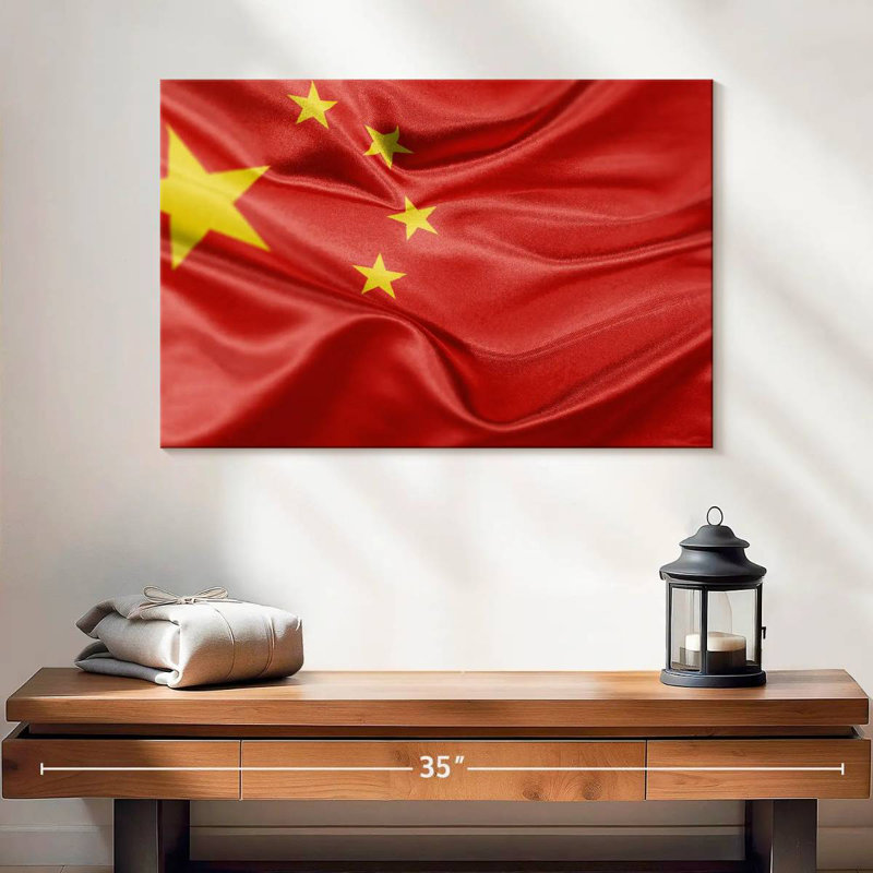 Creased Chinese Flag