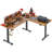 Nahriah 63'' L-Shaped Height Adjustable Standing Desk Electric Corner Table With Free Large Mouse Pad For Home Office Gaming-1788095092