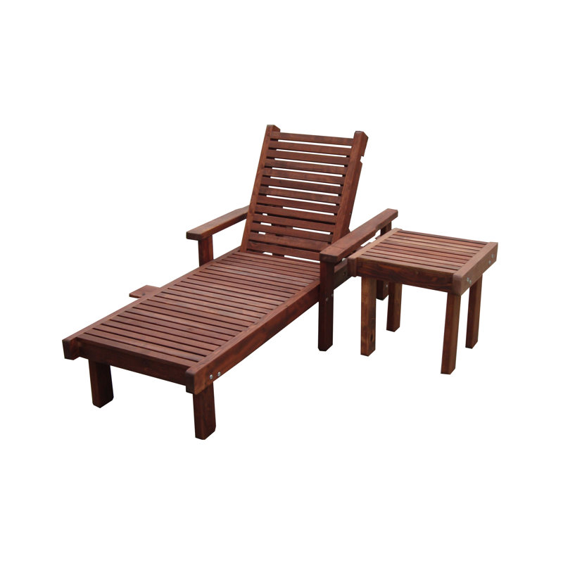Varda 72'' Long Reclining Single Redwood Chaise, Mission Brown
