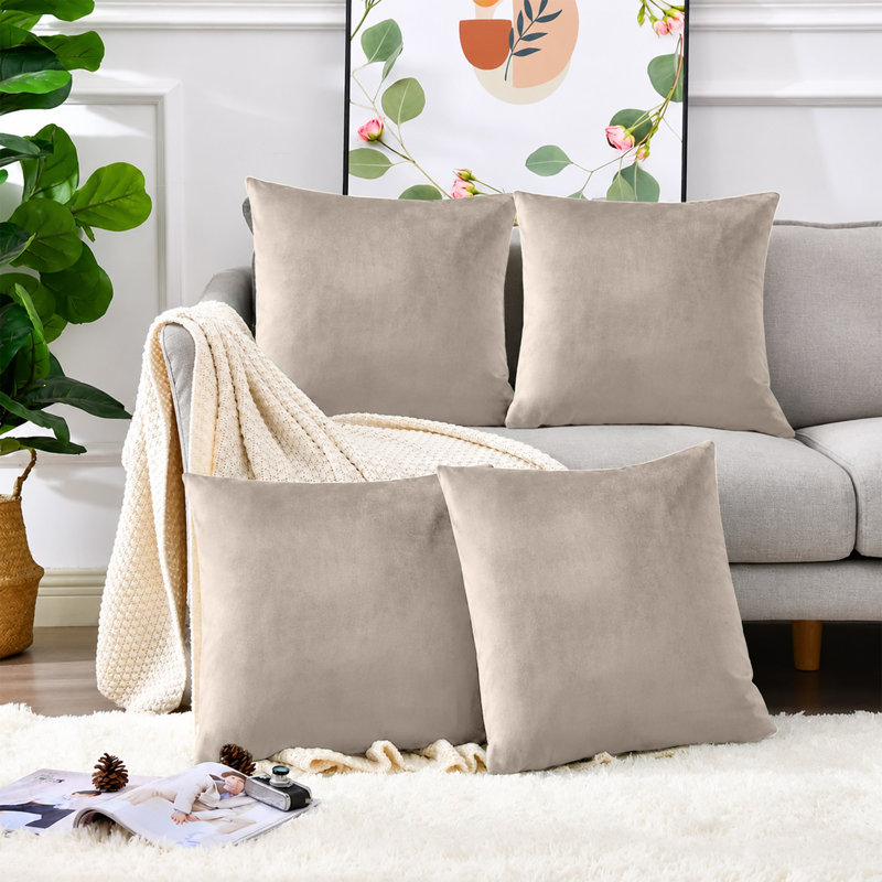 Eva-Sophia Square Scatter Cushion, Beige