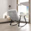 Chaise berçante pliante rembourrée décontractée - dossier / repose-pieds réglable, poches latérales, multi-scène-940515610
