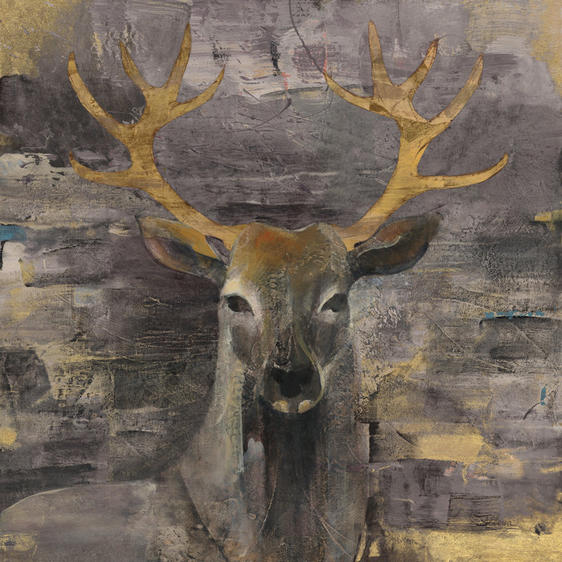 " The Leader Gold " by Albena Hristova Painting Print, 20" H x 20" W