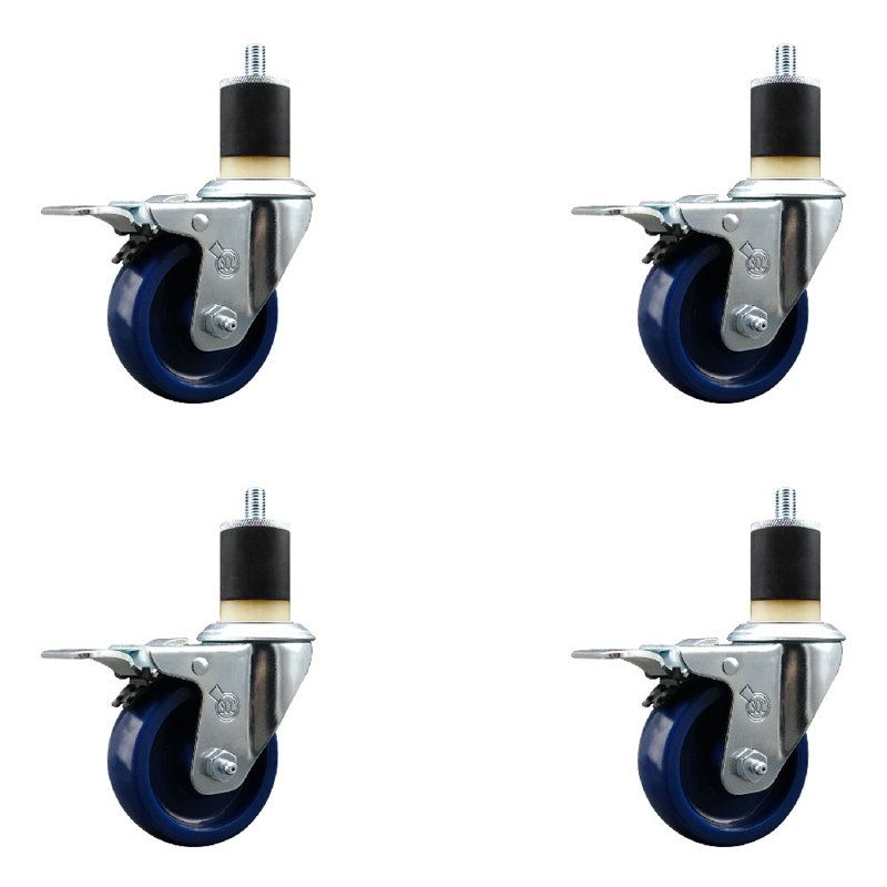 Ensemble de roulettes extensibles en poly de 1 7/8 po