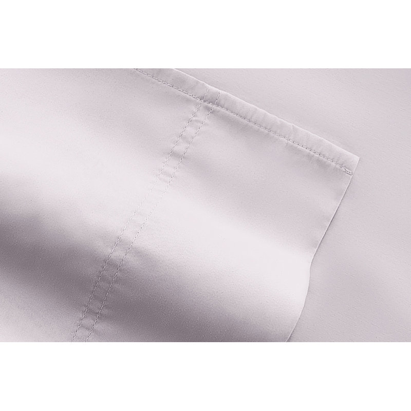 Mauve Full Cotton 4-Piece Solid Sheet Set