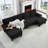 Convertible Modular Sectional Sofa, L-shaped Living Room Couch, U Shaped Sleeper Sofa Bed With Ottoman, Sectional Couches For Living Room-570301681
