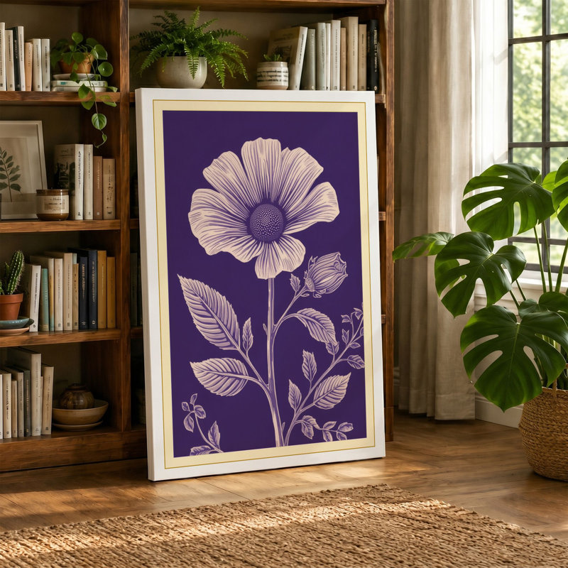 Bloom Botanical - Wrapped Canvas, 36x24 - 91.4 x 61.0 cm, Ochre Border
