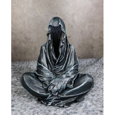 Reaper Of Souls Grim Reaper In Hooded Cloak Backflow Incense Cone Burner Statue