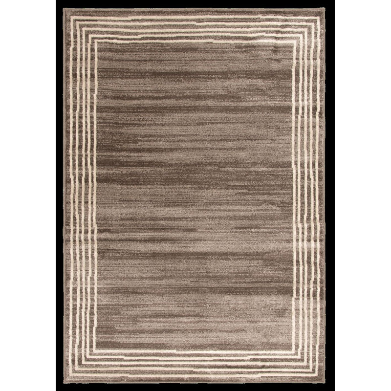Dylan Latte Brown and Cream Indoor Area Rug and Runners, 26"x10'