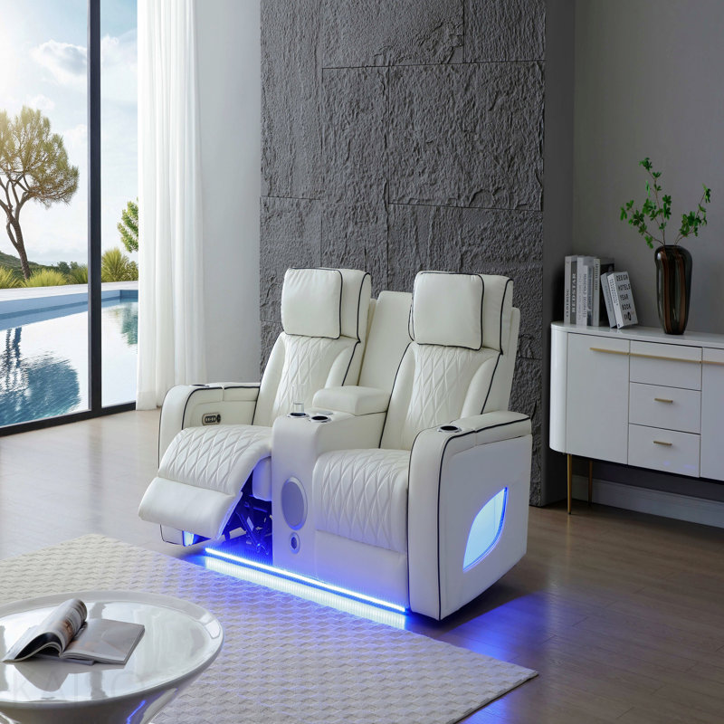 Causeuse inclinable, blanc, Blanc