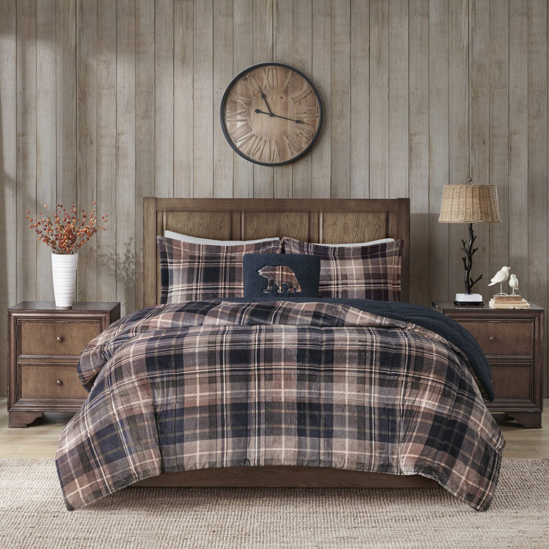 Alton Plush to Sherpa Down Alternative Comforter Set