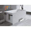 Baignoire 51 po à surface solide matte, baignoire autoportante en pierre de résine à surface solide, baignoire profonde blanche matte, baignoire autoportante avec trop-plein et bonde escamotable, blanc mat