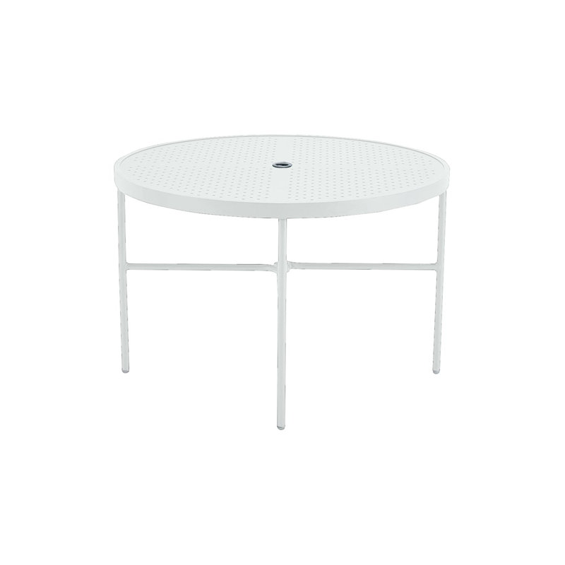 Boulevard Outdoor Round Dining Table, Snow