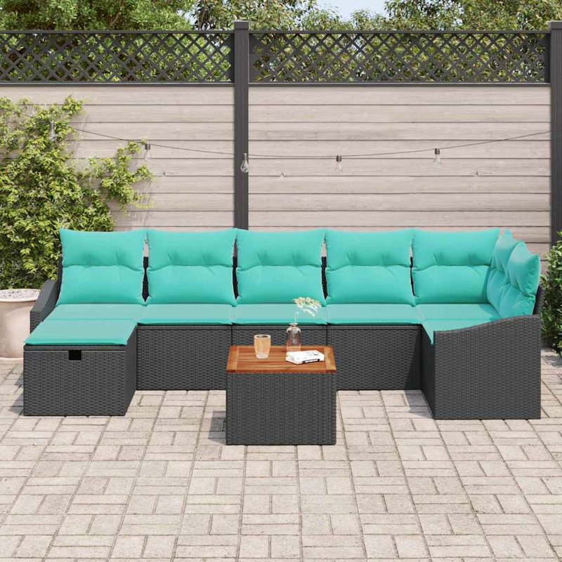 Ensemble de canapé de jardin avec coussin vidaXL 8 pièces vidaXL