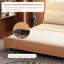 Canapé-lit blanc en tissu givré minimaliste moderne avec coussins-960135271