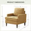 Fauteuil Clancy avec pieds en bois massif-129459922