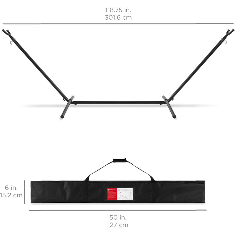 Hamac classique 2 personnes avec support Suban, Bleu