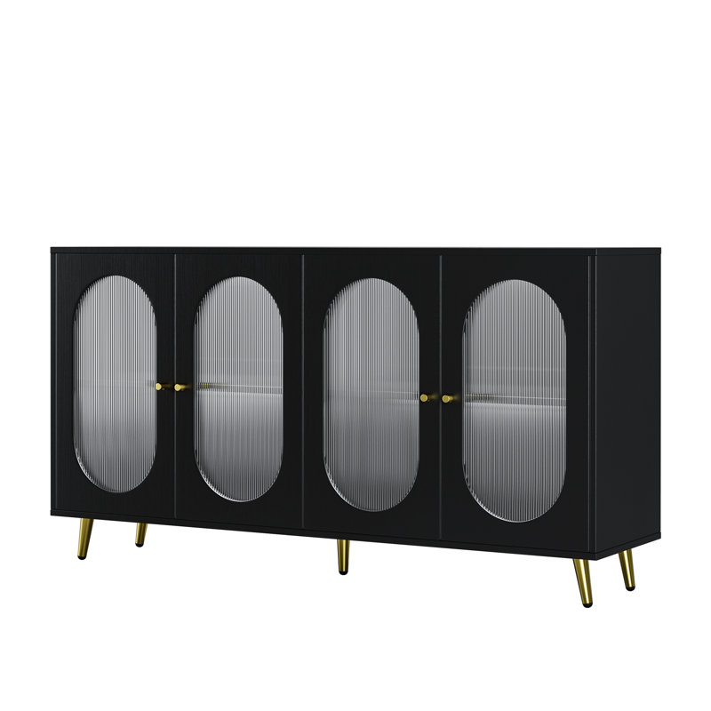 Buffet d'appoint moderne avec portes en acrylique