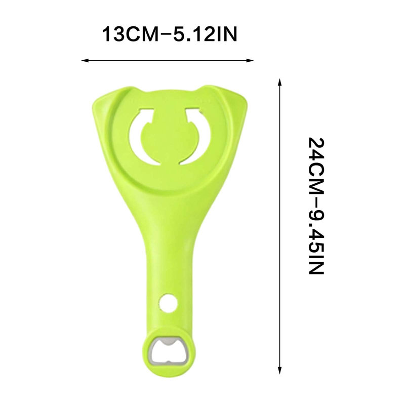 Ouvre-bouteille de bouteille d'eau multifonctionnel, Vert