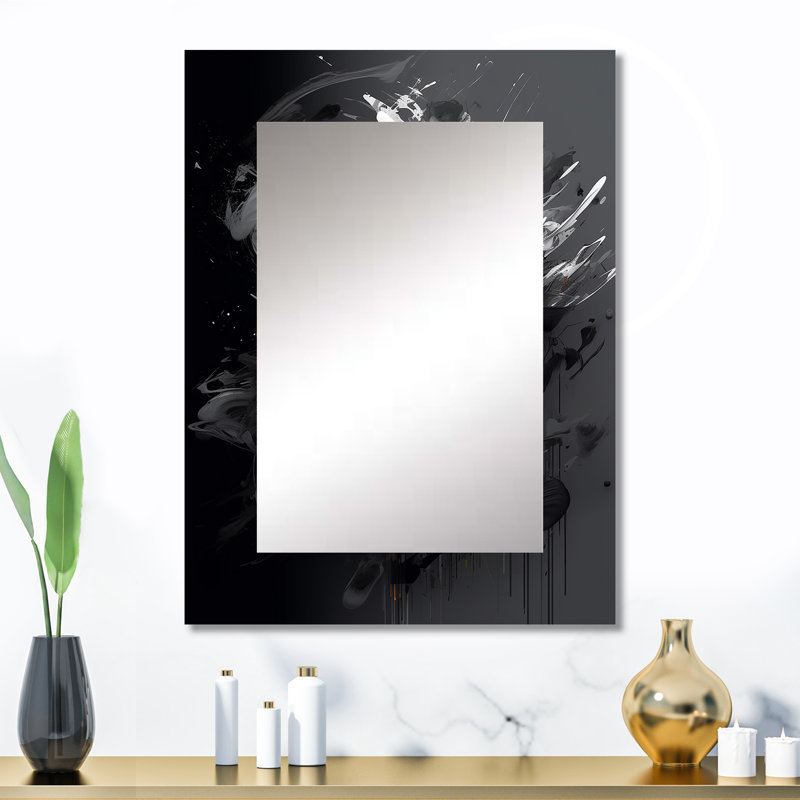 «Exploration des profondeurs du marbre noir», impression d'art géométrique, 32 po x 24 po
