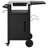 33.9" Outdoor Metal Grill Cart With Drop Leaf, Wheels, Stainless Steel Top, Storage Cabinet & Spice & Paper Rack