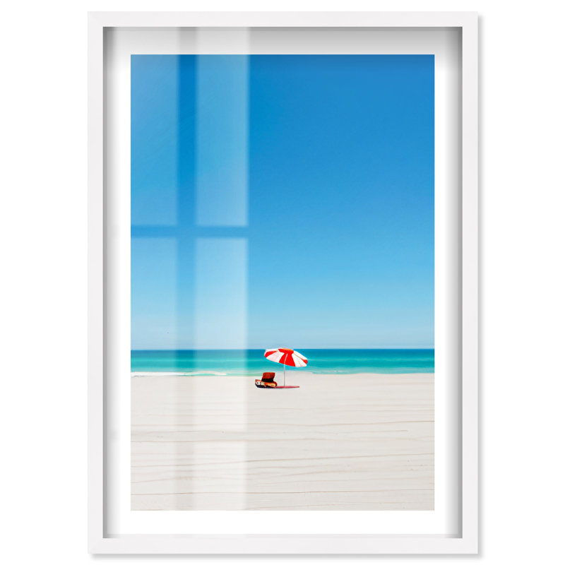 «Coastal Calm Spot Shadowbox Print Coastal Art Prints» par Notoriart, cadre blanc, 17 x 25, H 25 po x l 17 po, Blanc