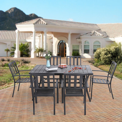 Rectangular 6 - Person 149.6cm Long Dining Set