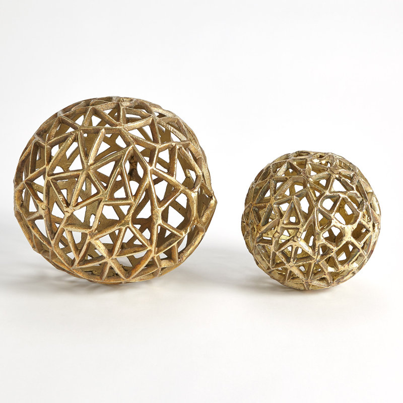 Jali Ball-Antique Brass-Sm