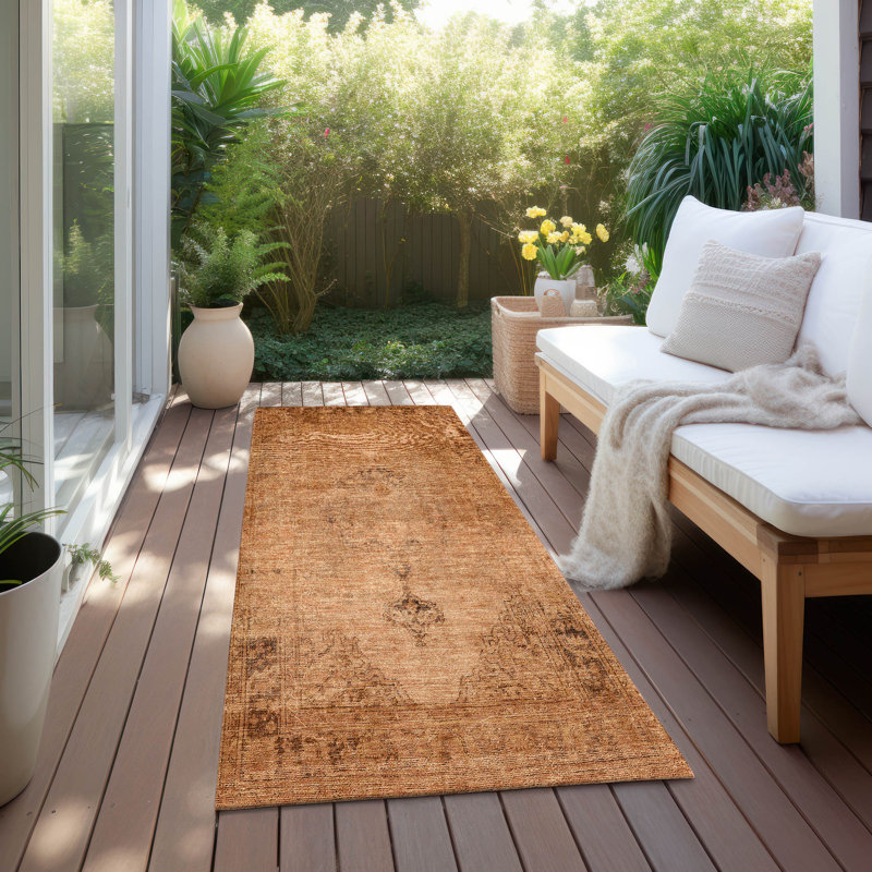 Tapis intérieur / extérieur Ayush, Tapis de couloir 2 pi 3 po x 7 pi 6 po
