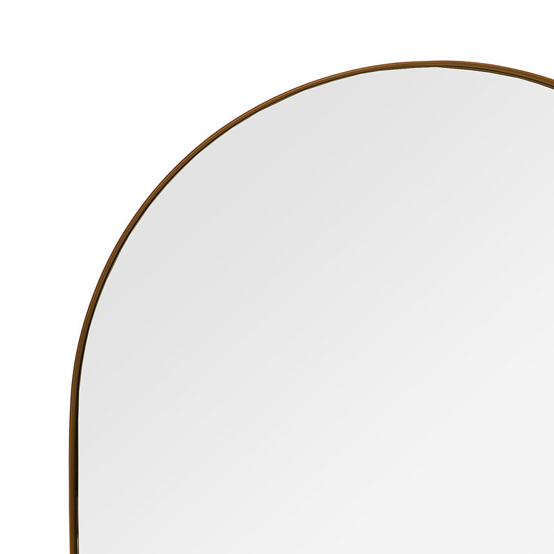 Iron Flat Wall Mirror with Shelves