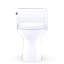 TOTO Ultramax Low Profile WASHLET+ S5 One-Piece Elongated 1.28 GPF Universal Height Toilet with CEFIONTECT, Cotton White - MW6183446CEFG#01