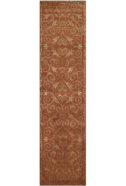 Echevarria Hand-Knotted Wool/Silk Gold Area Rug
