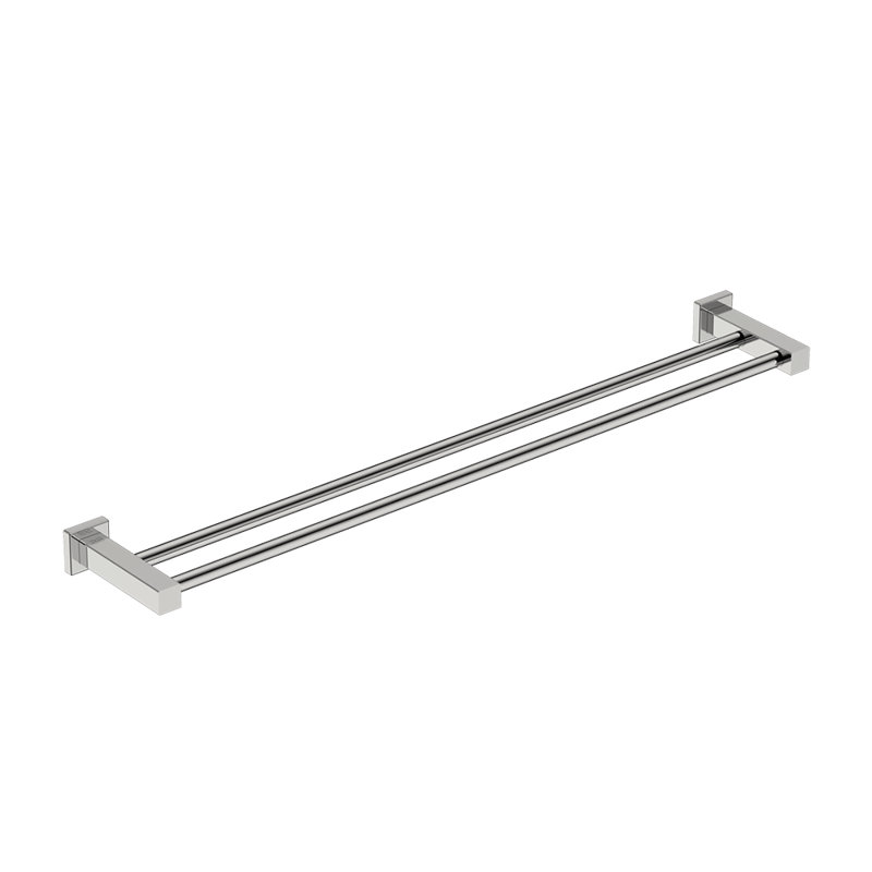 Double Towel Bar, Polished Stainless Steel