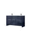 Ensemble de meuble-lavabo double en métal l 60 po x P 20 po Lafarre-113056872-113056874