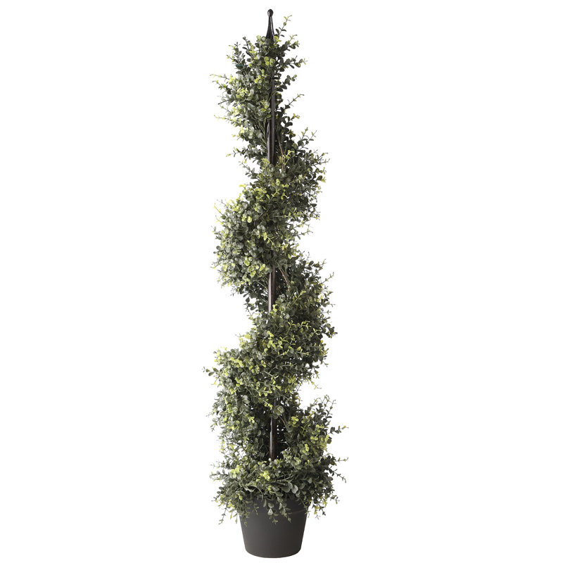 Topiaire buis artificiel 48" dans un pot de fleurs