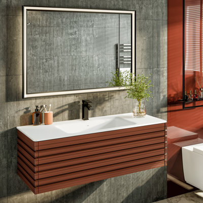 Arnolec 42" W x 18.2" D x 18.2" H Wall-Mounted Single Bathroom Vanity