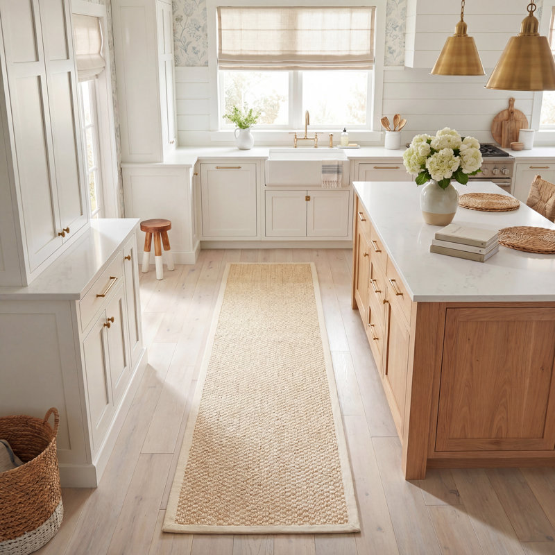 Auckland Texture Creme Area Rug, Runner 2' x 8'