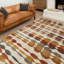 Tapis abstrait moderne à motif gingembre acoustique-61240636