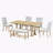 Dikachi 76inch 6-Piece Extendable Dining Table Set-109008167-109008166-109008165