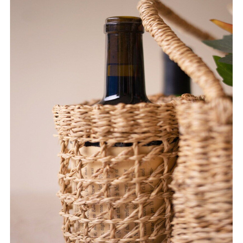  Ensemble de 2 paniers à vin et à rangement H 14,5 po