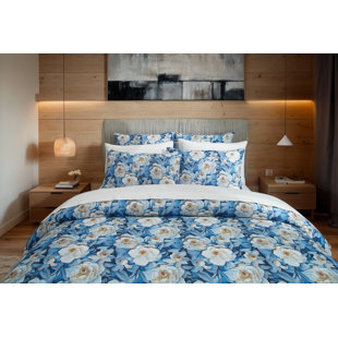 Dailynap Blue Floral Bohemian Style Bedding Set