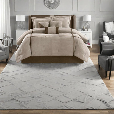 Ensemble de literie luxueux en micro velours côtelé, polyester confortable, utilisation toutes saisons