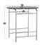 Ensemble de repas compact avec deux tabourets - Structure en MDF et acier, noir mat