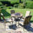 BAYFIELD FIREPIT 89cm Table with 4 ASCOT DELUXE Chairs Garden Set