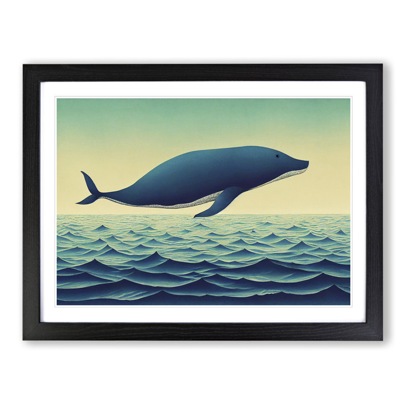 Whale Art Vol.4 - Framed Print, Black Framed, 25cm H x 34cm W x 2cm D