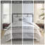 Ensemble de literie de luxe très grand en jacquard de coton, style campagnard surdimensionné, blanc / gris