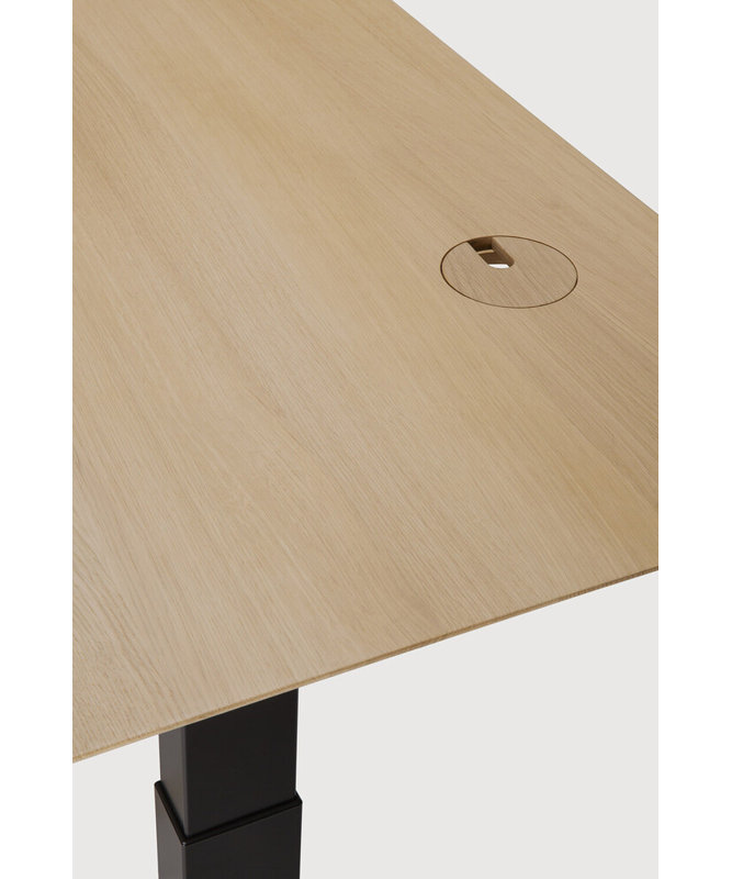 Bok Standing Desk, 25" H x 55.1" W x 27.6" D, Oak/Black