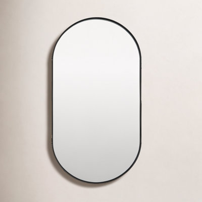 Oval Iron Accent Mirror